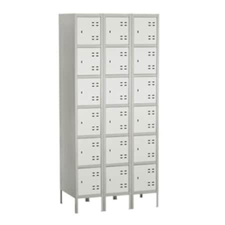 Betterbeds Six Tier Locker 3 Column in Gray BE510834